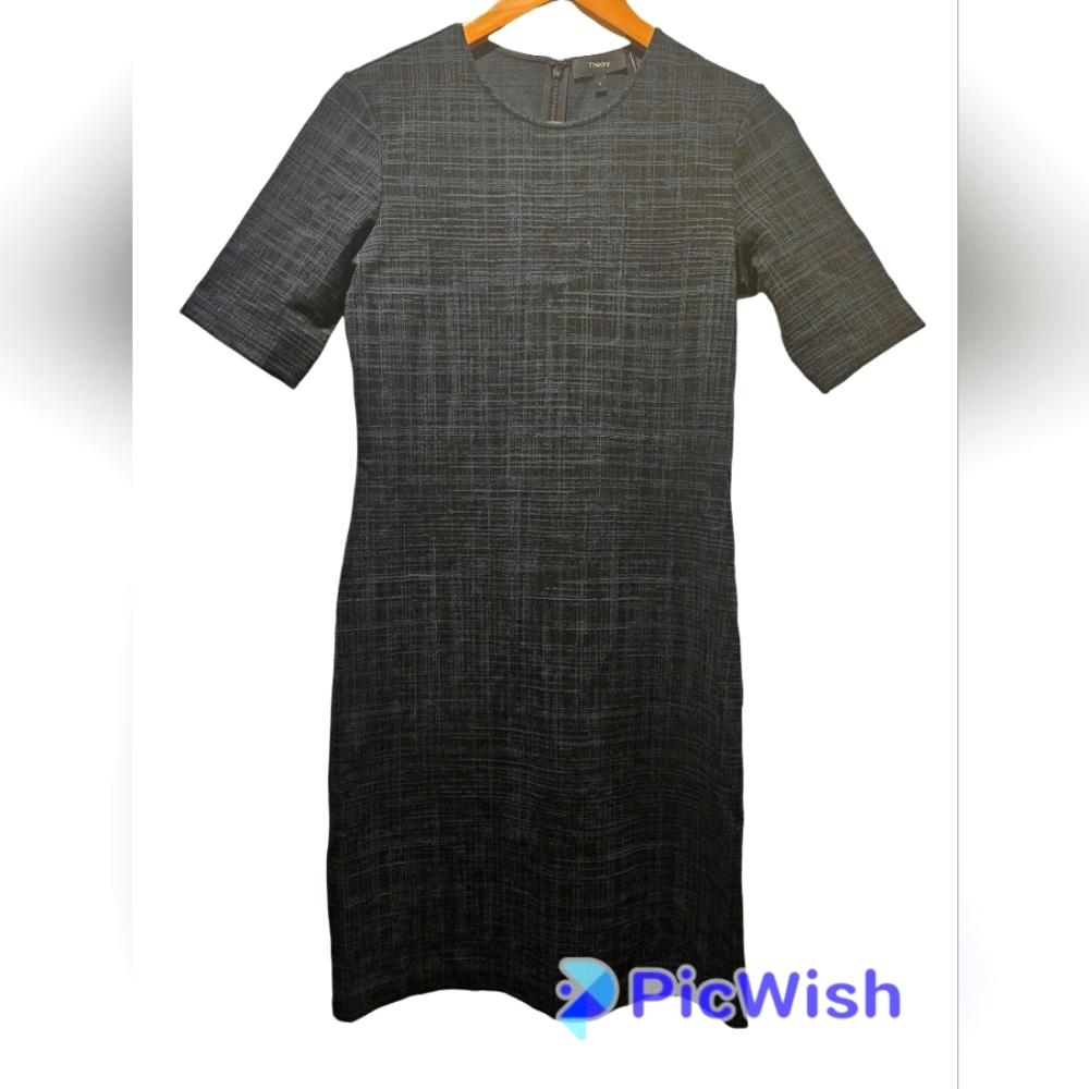 Theory mini dress. Blue/Green plaid print. Size 4. Great condition